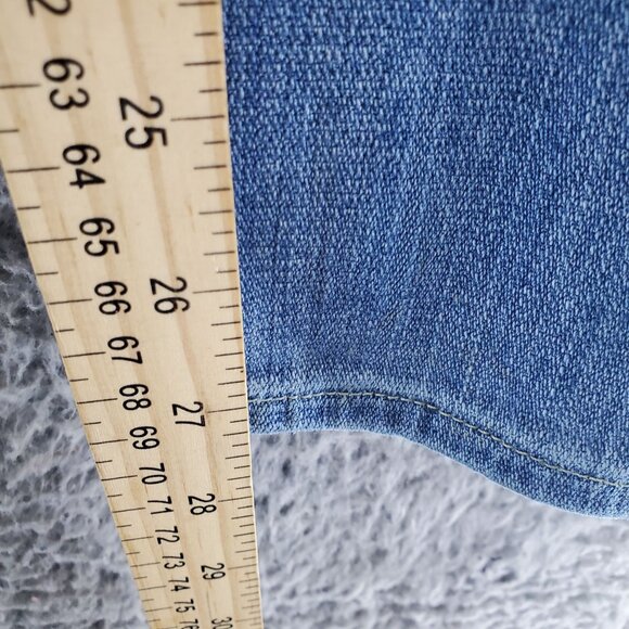 7 For All Mankind Jeans Womens 26 Blue Josefina Luxe Vintage Button Fly Ankle - Picture 12 of 16